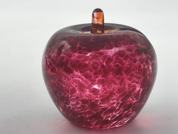 Welsh Avondale Glass Apple Paperweight