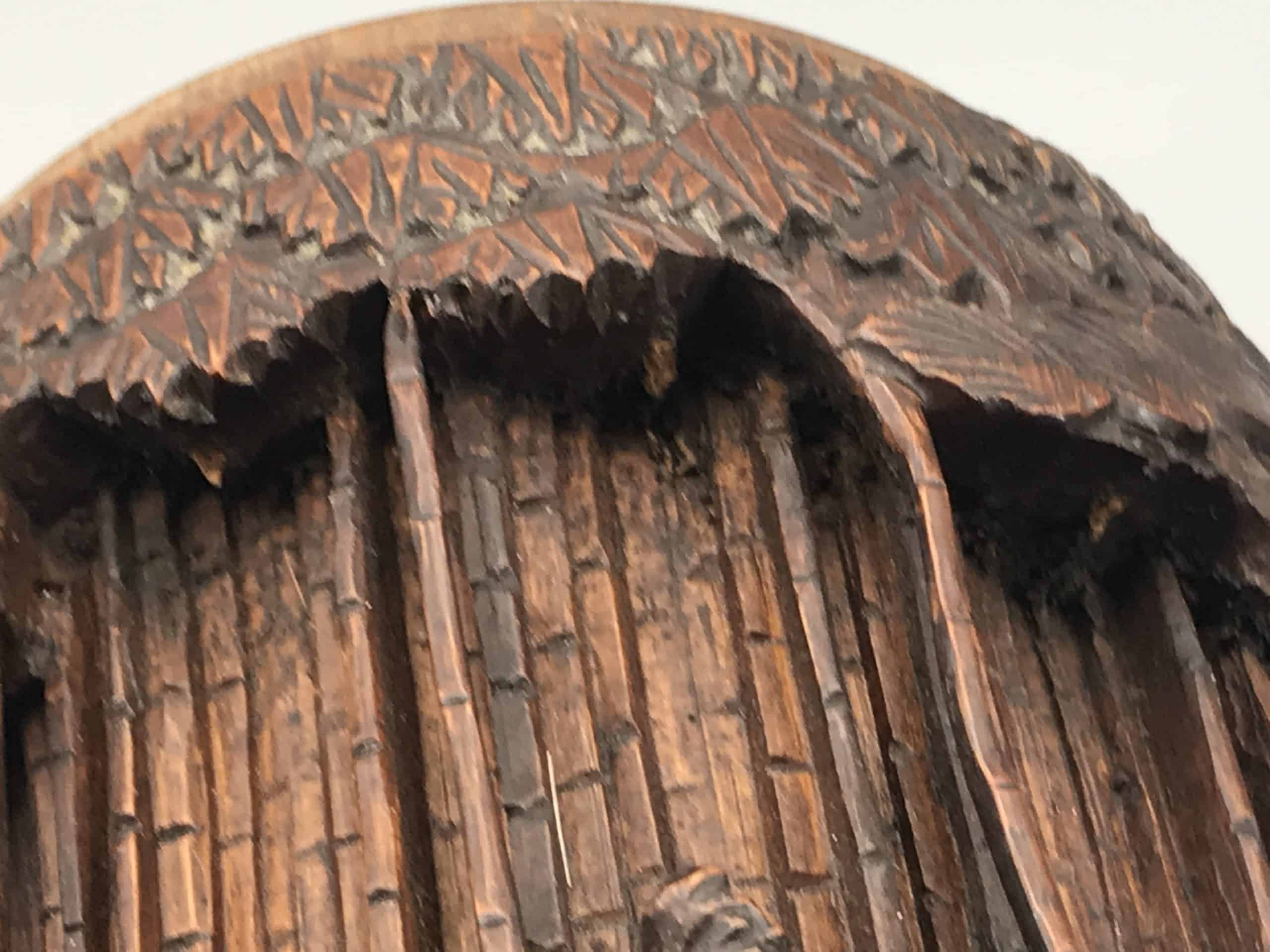 Antique Carved Wood Chinese Tea Caddy - Image 11