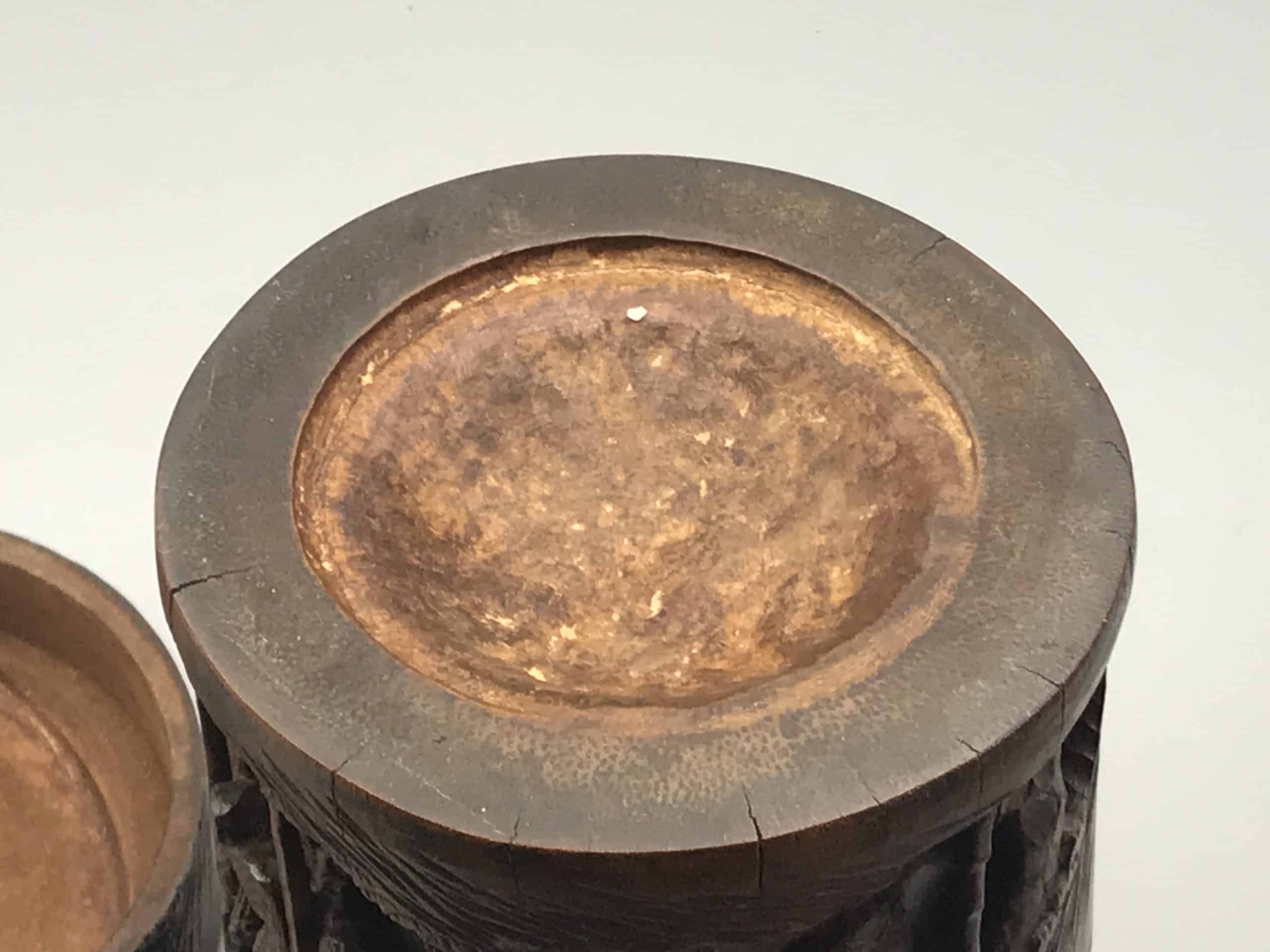 Antique Carved Wood Chinese Tea Caddy - Image 10