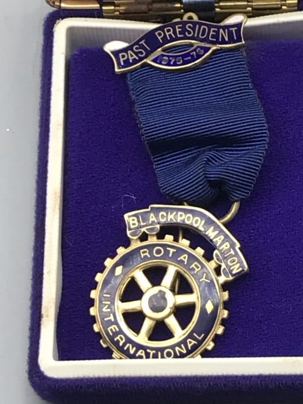 Group Vintage 1970s Rotary Club Enamel Medals - Image 6
