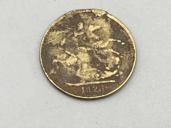 1823 Brass George 3rd Gaming Token Coin