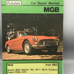 Autodata 1962 Car Repair Manual MGB