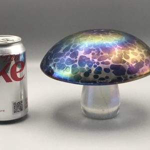 Large Ditchfield Glassform Iridescent Glass Mushroom Paperweight