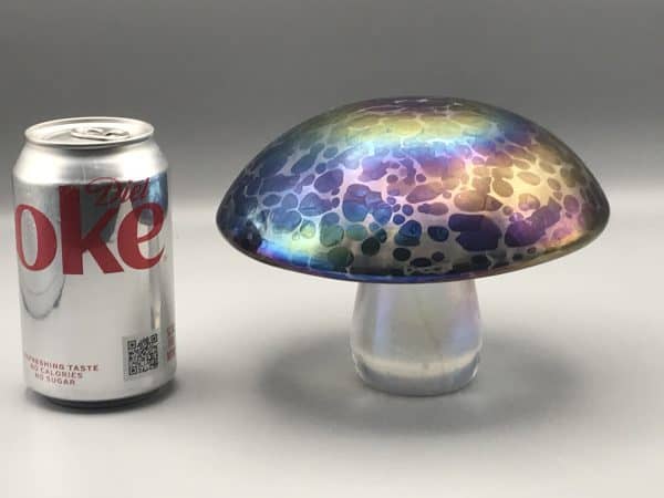 Large Ditchfield Glassform Iridescent Glass Mushroom Paperweight