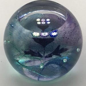 Scottish Caithness Millefiori Glass Thistle Paperweight