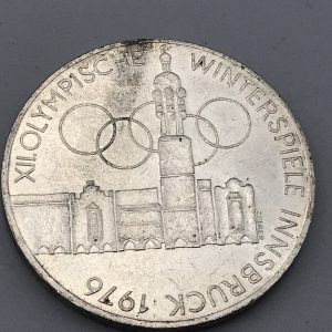 Silver Coin 100 Schilling XII Winter Olympics 1976