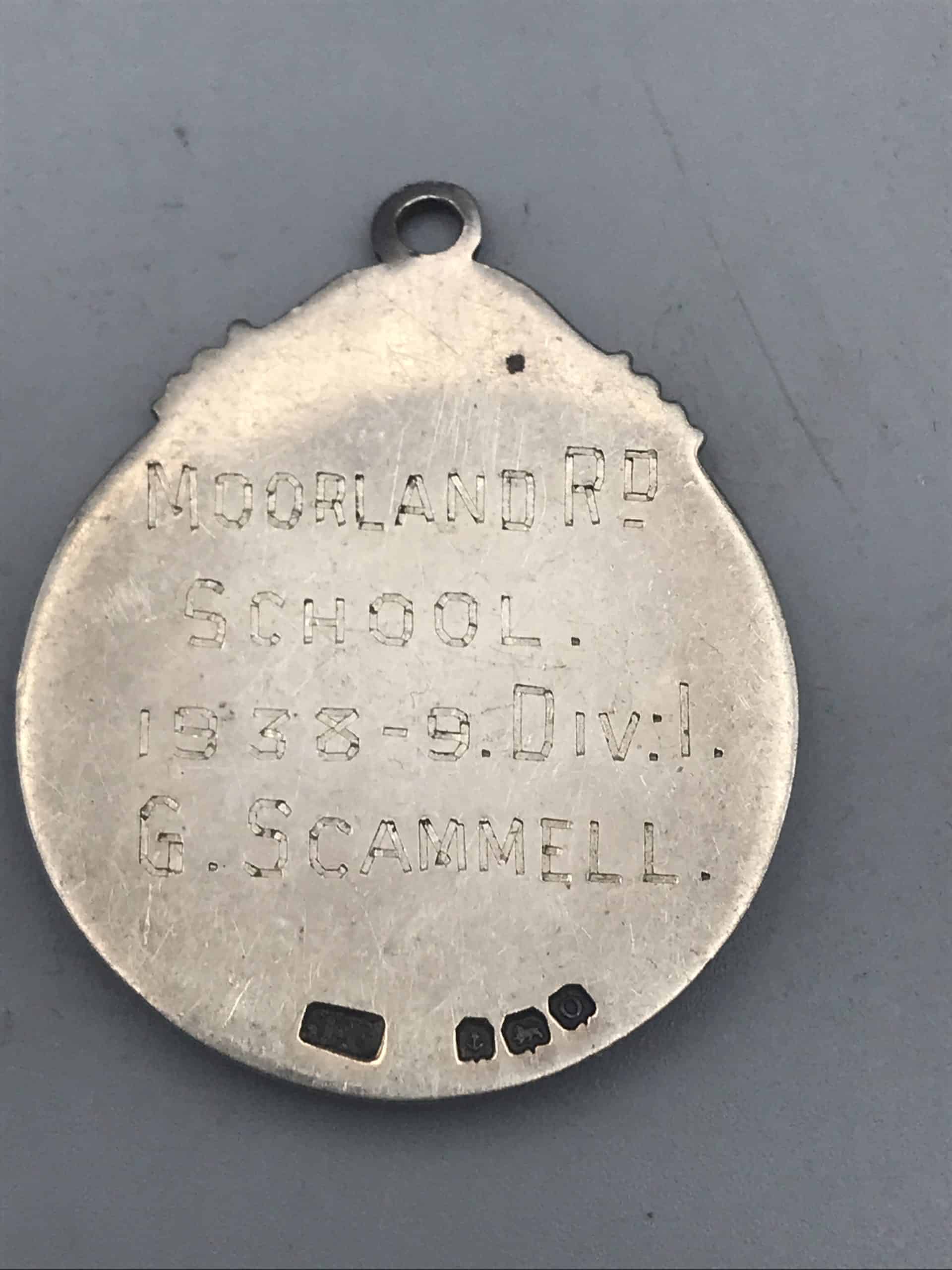 1930s Welsh Sterling Silver & Enamel Football Medal - Image 3