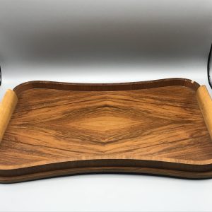 Beautiful Veneer Wood Tray Mid Century 1960s