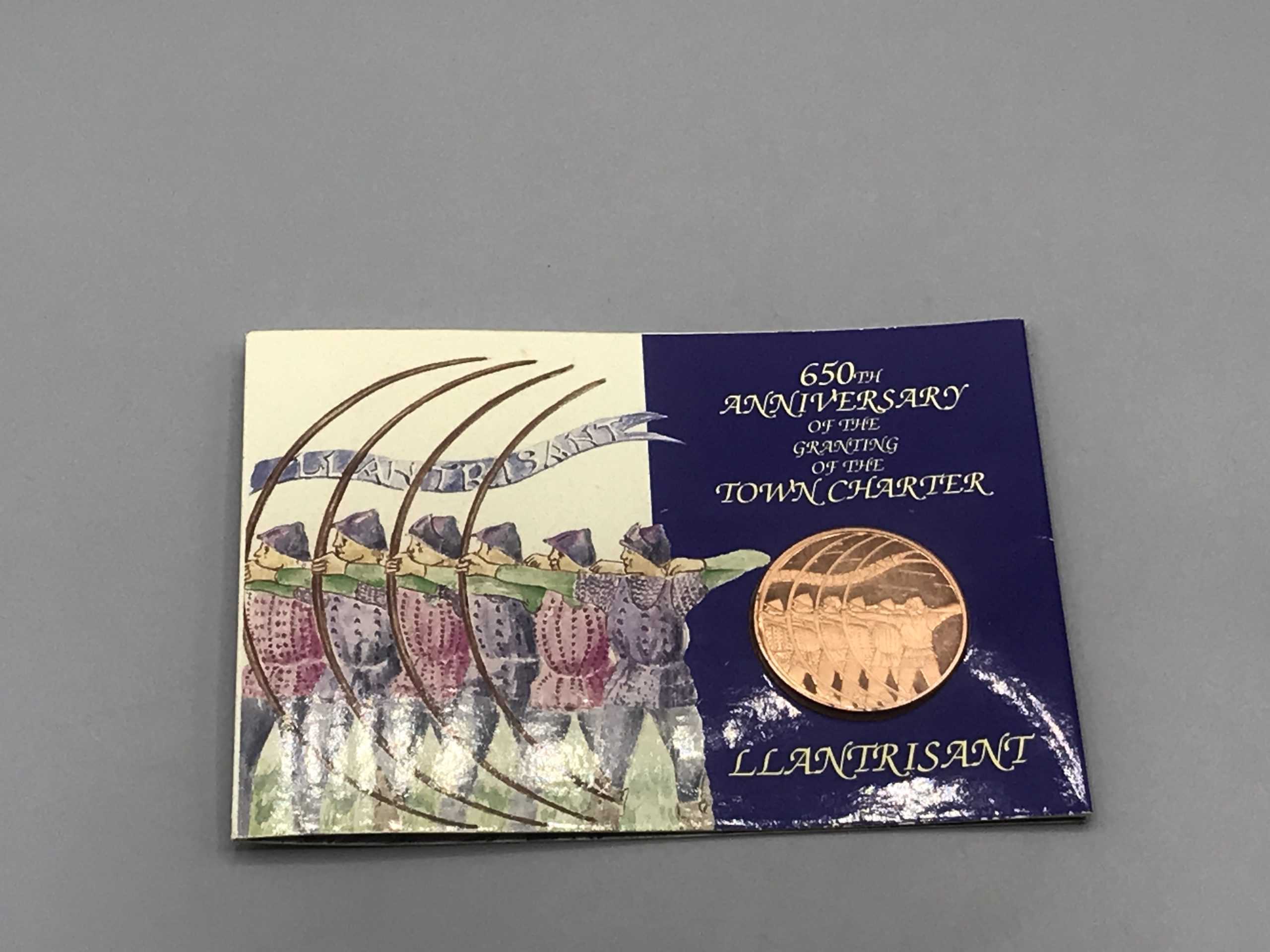Bronze Coin Token 650th Anniversary Town Charter Llantrisant - Image 2