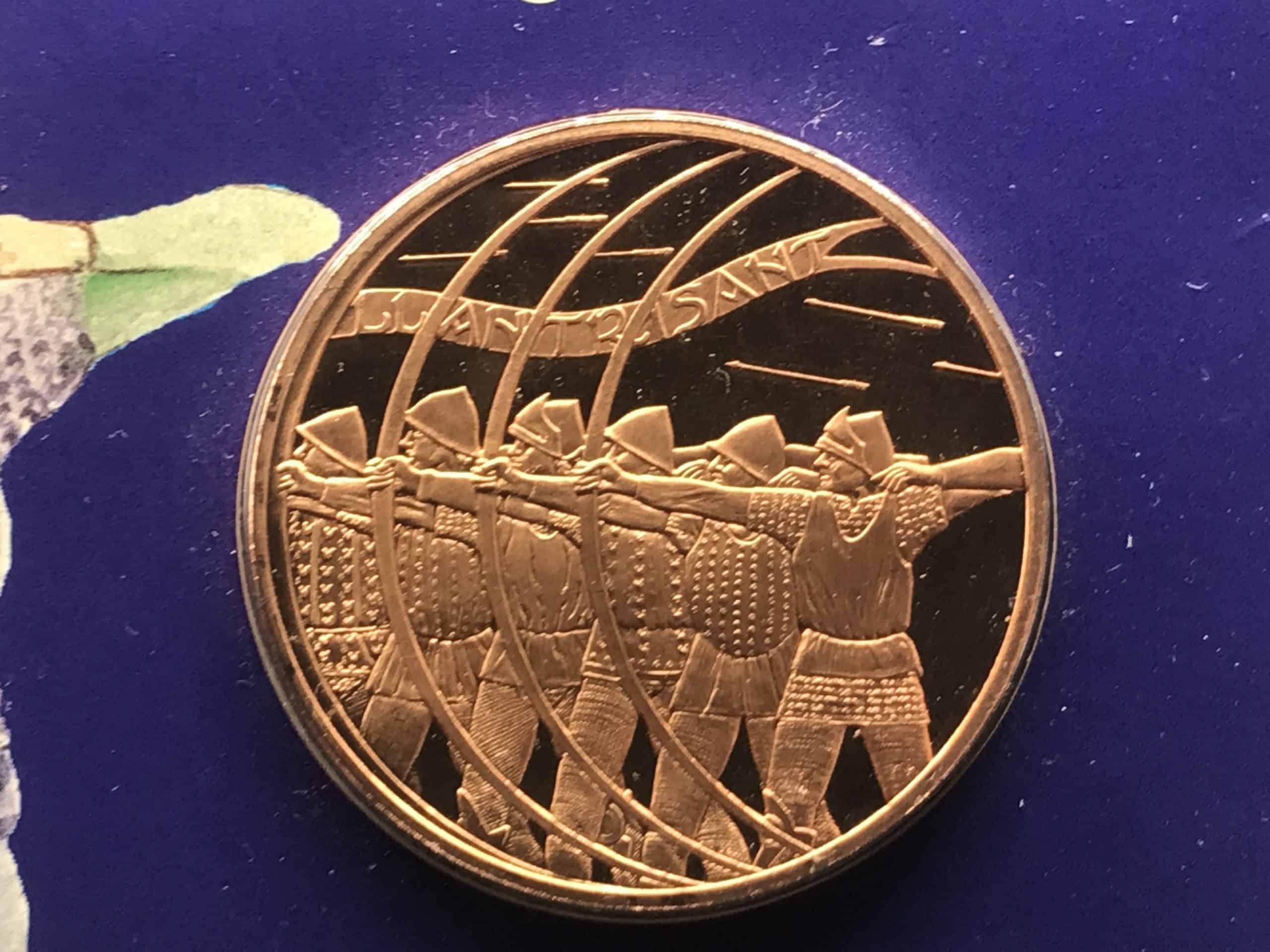 Bronze Coin Token 650th Anniversary Town Charter Llantrisant