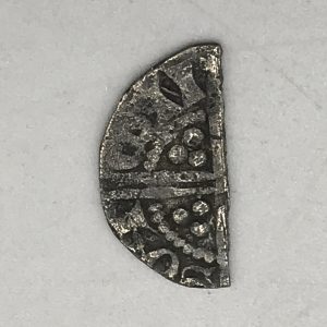 Early Half Cut Hammered Coin