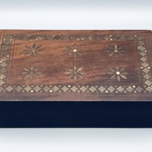Indian Brass Inlaid Wood Box