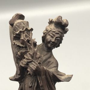 Rare Antique Chinese Hand-Carved Wooden Lady Figurine – Unique Oriental Art