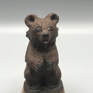 Antique Hand Carved Black Forest Standing Bear c1880