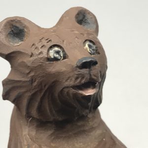 Antique Hand Carved Black Forest Standing Bear c1880