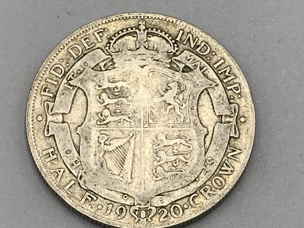 English Silver 1920 Half Crown Coin