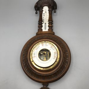 Small Antique Victorian Edwardian Banjo Barometer