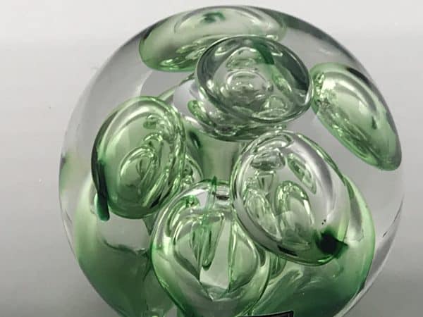 Large Vintage Langham Glass Paperweight Bubbles - Image 3