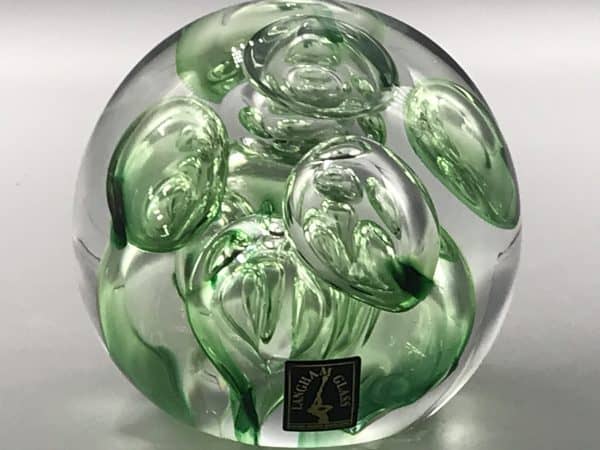 Large Vintage Langham Glass Paperweight Bubbles - Image 5