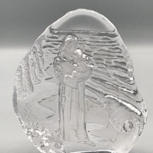 Lenox Glass Jesus & St Joseph Paperweight Statue