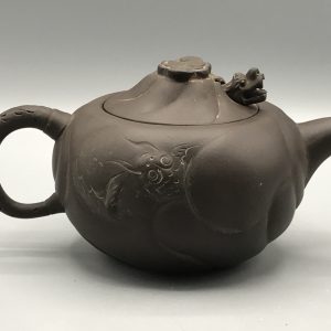 Signed Chinese Yixing Porcelain Dragon Teapot