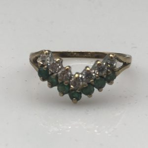 9ct Gold Wishbone Ring Size O