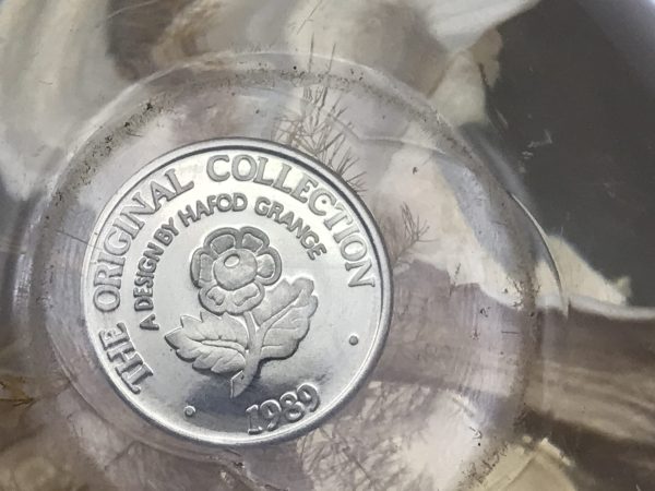 Large 1989 Hafod Grange Lucite Floral Paperweight - Image 6