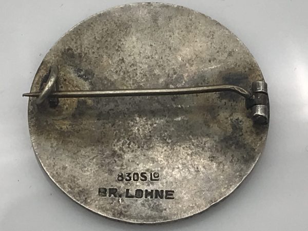 Rare Silver Norwegian Skiing Trophy Badge Prize - Image 3
