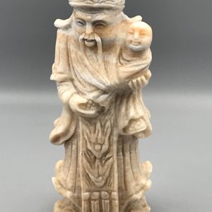 Chinese Fu Xing Deity Sculpture – Hand-Carved Soapstone Prosperity Idol