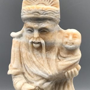 Chinese Fu Xing Deity Sculpture – Hand-Carved Soapstone Prosperity Idol