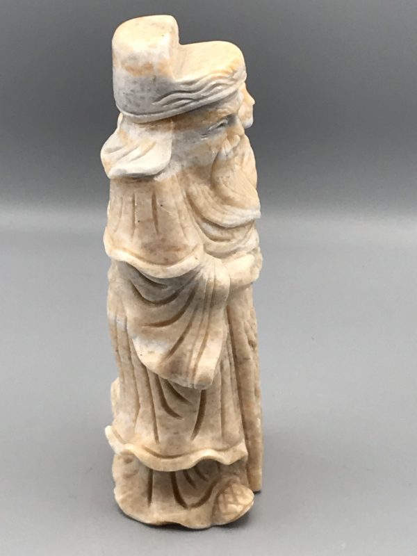 Chinese Fu Xing Deity Sculpture – Hand-Carved Soapstone Prosperity Idol - Image 5