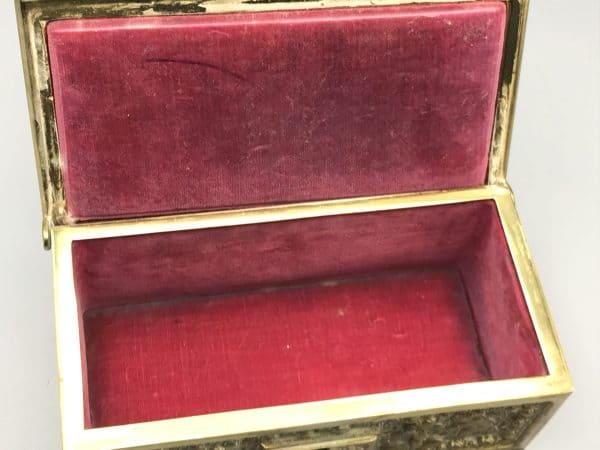 Antique Gilt Brass Jewelry Box by Erhard & Söhne c.1900 – Putti & Arabesques - Image 11