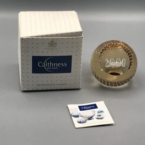 Caithness Millennium 2000 Paperweight – Signed, Boxed Collectible