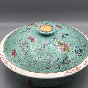 Chinese Famille Rose Tureen – Jingdezhen Enamel Ware, PRC Era, Mark No.5