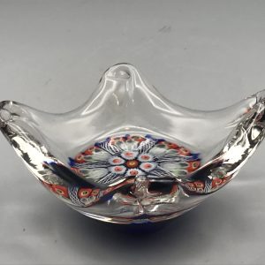 Scottish Strathearn Millefiori Art Glass Bowl – Mid-Century Paperweight Style