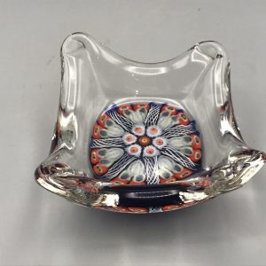 Scottish Strathearn Millefiori Art Glass Bowl – Mid-Century Paperweight Style