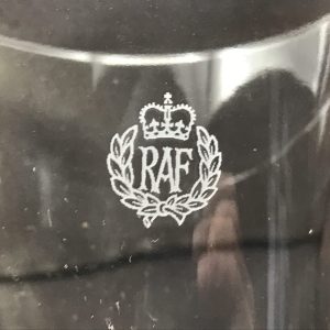 Vintage RAF Etched Pint Glass | Military Officers’ Mess Barware