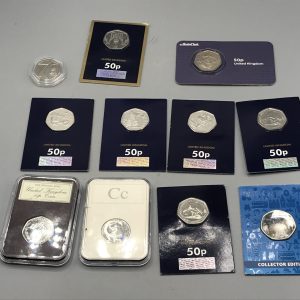 Uncirculated Proof 50p Coin Collection – Themed Sealed Set, UK & Collector Issues