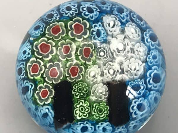 Vintage Chinese Millefiori Glass Paperweight – Colorful Floral Canes, 2.25" - Image 4