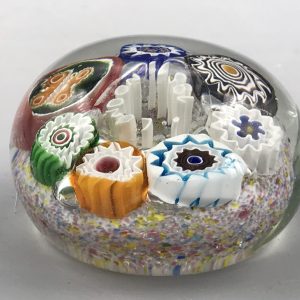 Murano Millefiori Glass Paperweight – London 1951 Festival Commemorative