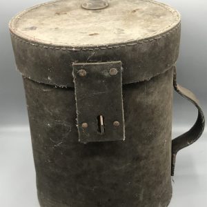 Canvas and Steel Mining Explosives Canister – Early 20th Century Industrial Safety