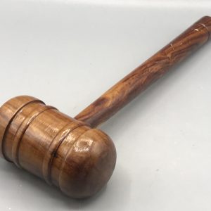 Large Turned Wood Mallet – Vintage Decorative Gavel