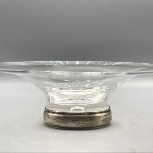 Crystal Bowl with Sterling Silver Foot – Birmingham Hallmarked 2010