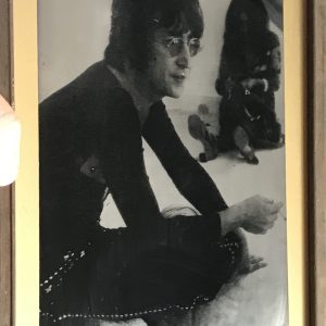 Vintage Glass Mirror Tribute – John Lennon Memorial 1940–80 with Peace Quote