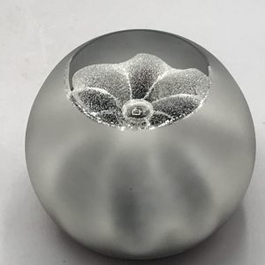 Glass Paperweight – Caithness “Ice Blossom” by Colin Terris – Limited Edition