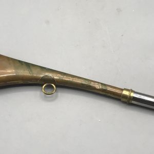 Vintage Copper Hunting Horn with Nickel Mouthpiece – Oval Bell End