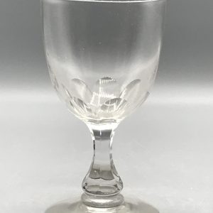 Antique Hand-Blown Glass Rummer – 19th Century Georgian / Victorian Cut Baluster Stem Goblet