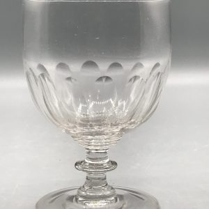 Antique Hand-Blown Glass Rummer – 19th Century with Annulated Knop and Bladed Stem – antique glass rummer