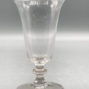 Early 19th Century Georgian Hand-Blown Jelly Glass with Flared Bowl & Knop Stem