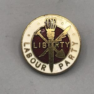 Enamel Labour Party Liberty Badge – Thomas Fattorini Birmingham c.1940s